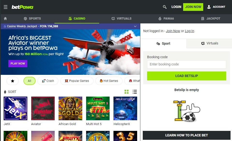 Betpawa Aviator game